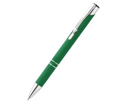 Ручка металлическая Molly софт-тач, зеленая