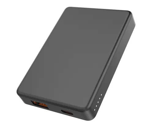 Магнитный внешний аккумулятор Magnetic с беспроводной зарядкой (5W), 5000 Mah, черный