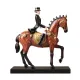 Статуэтка "Наездница и лошадь", цвет коричневый