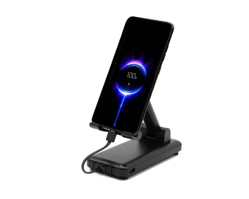 Внешний аккумулятор c подставкой для телефона Hold-Pro 10000mAh, черный