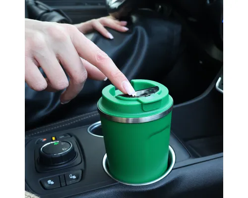 Термокружка Moon с дисплеем, 380мл, темно-зеленая