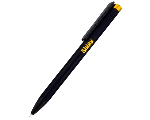 Ручка металлическая Slice Soft софт-тач, желтая