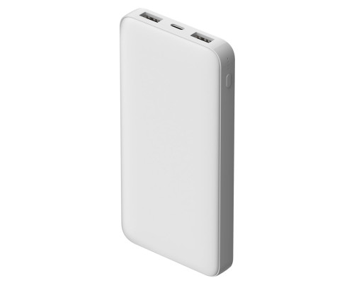 Внешний аккумулятор Polus, 10000 Mah, софт-тач покрытие, белый Внешний аккумулятор Polus, 10000 Mah, софт-тач покрытие, белый