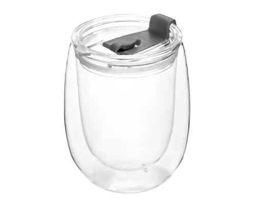 Стакан стеклянный Mango To Go, белый/чёрный