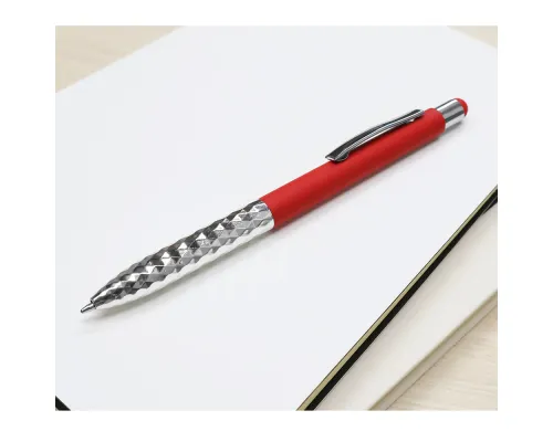 Ручка металлическая Party софт-тач, тёмно-красная