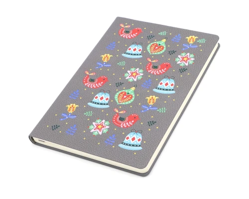 Блокнот A5 Officer в мягком переплёте с металлической биркой, серый