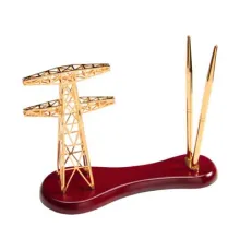 Настольный прибор «Энергия» золотистый/красное дерево 616729