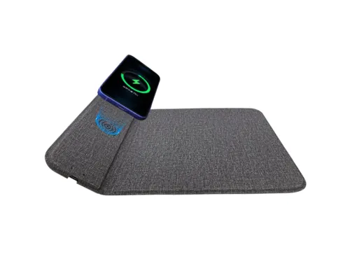 Коврик для мышки с беспроводной зарядкой Gratto, черный