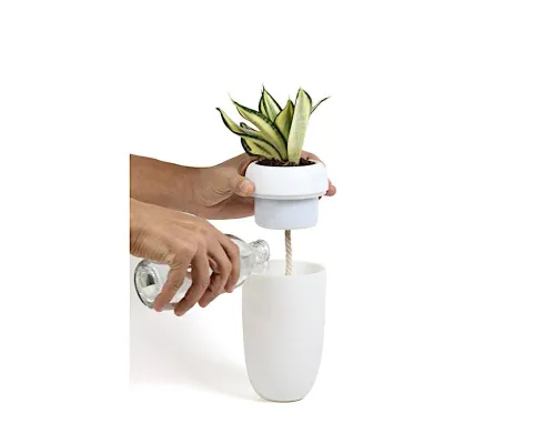 Горшок с крышкой, белый