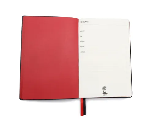 Ежедневник A5 недатированный Efemero в мягком переплёте, черно-красный