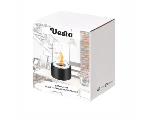 Биокамин настольный декоративный Vesta, черный
