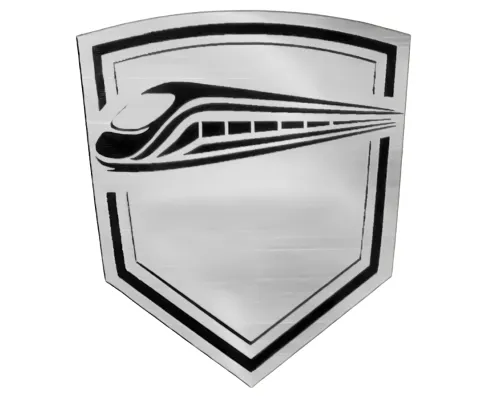 Шильд-наклейка поезд, серебро