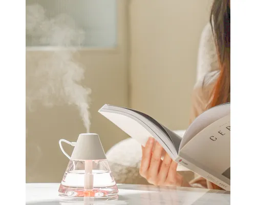 Светодиодный USB увлажнитель-аромадиффузор Cone, белый