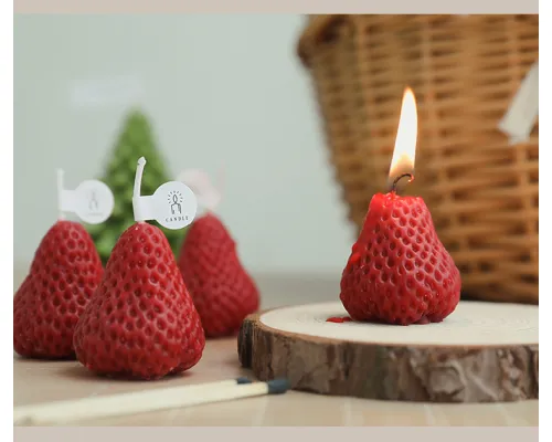 Свеча Клубника, набор (4 шт)
