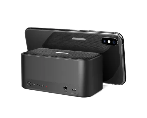 Беспроводная колонка Riffle с подсветкой гравировки, черный Беспроводная колонка Riffle с подсветкой гравировки, черный