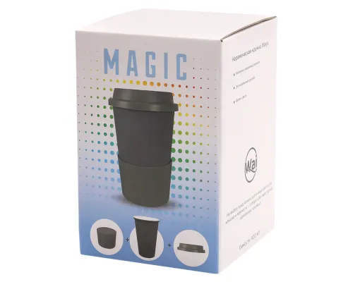Кружка Magic To Go, черный/светло-синий