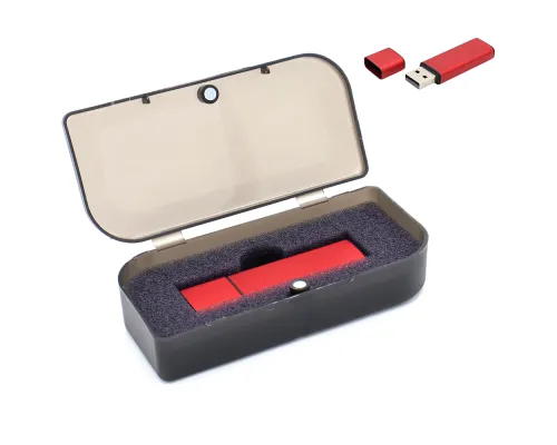 Флешка Loon 16 Гб в футляре, красная