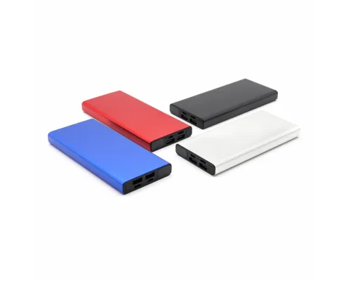 Внешний аккумулятор Höginn в металлическом корпусе, 10000mAh, красный