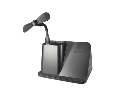 Настольный органайзер Mercury c беспроводной зарядкой и вентилятором