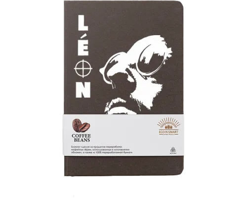 Блокнот из растительного сырья Tutti Frutti в твёрдом переплёте, кофейный