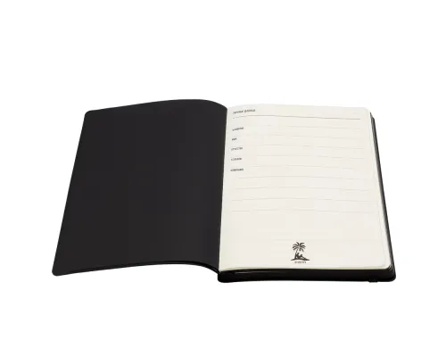 Ежедневник A5 недатированный Dante в мягком переплёте софт-тач, чёрный