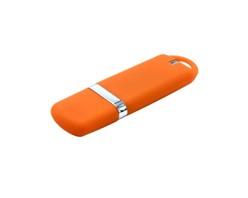 Флешка Shape с покрытием Софт Тач 16 GB, оранжевая