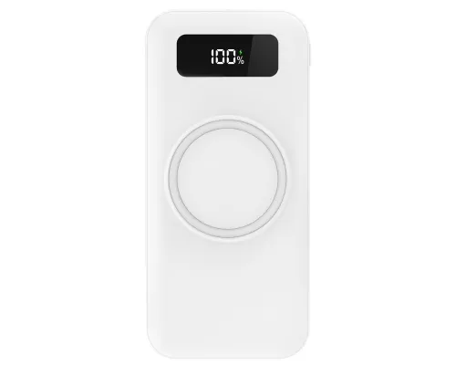 Внешний аккумулятор Authority с беспроводной зарядкой (5W), 10000 mAh, белый