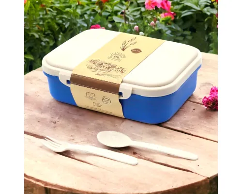 Ланчбокс (контейнер для еды) Ulf из пшеничного волокна, синий