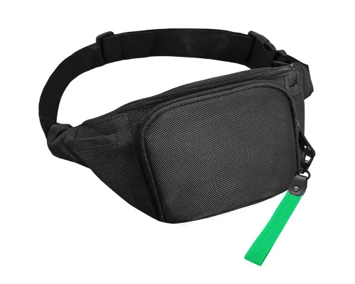 Поясная сумка SPLIT TO GO, Чёрный/Зелёный