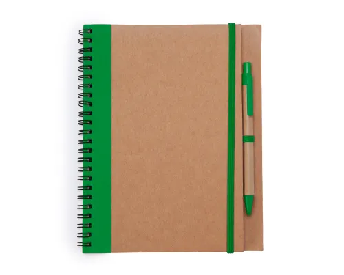 Блокнот с ручкой ALANI, Папоротниковый