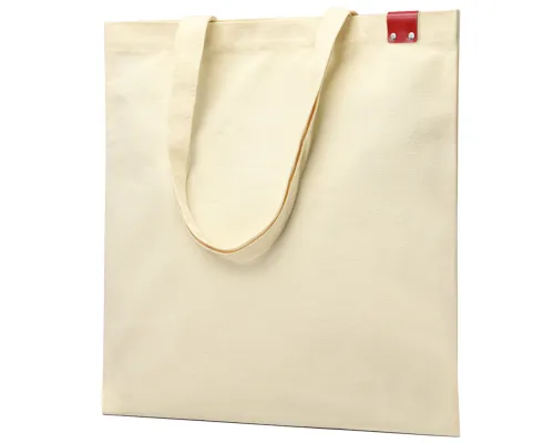 Сумка для покупок IVORY 325 г/м² с PU нашивкой, красный