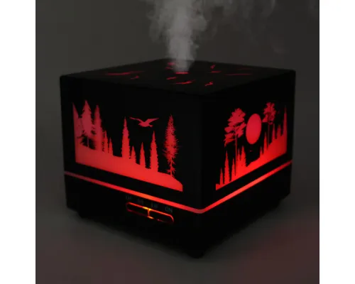 Светодиодный увлажнитель Wisdom с подсветкой гравировки, черный