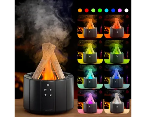 Светодиодный USB увлажнитель-аромадиффузор Bonfire с пультом Д/У, чёрный
