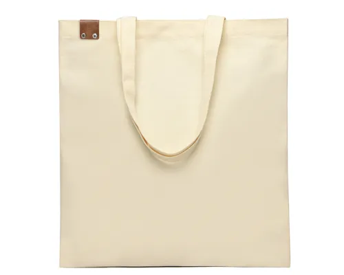 Сумка для покупок IVORY 325 г/м² с PU нашивкой, коричневый