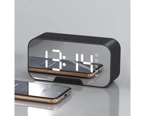 Часы-метеостанция Allora с Bluetooth колонкой функцией Hands free, черные