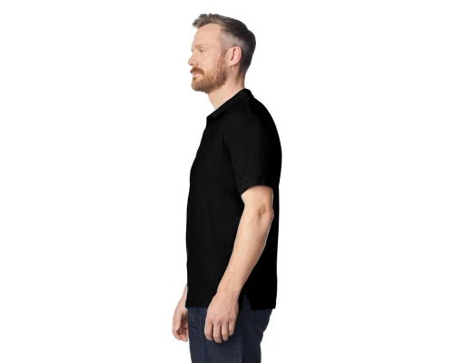 Футболка поло PREMIUM COTTON ADULT DOUBLE PIQUE, ЧЕРНЫЙ S