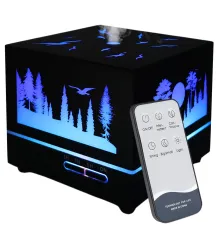 Светодиодный увлажнитель Wisdom с подсветкой гравировки, черный