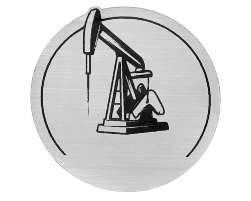 Шильд-наклейка нефть, серебро