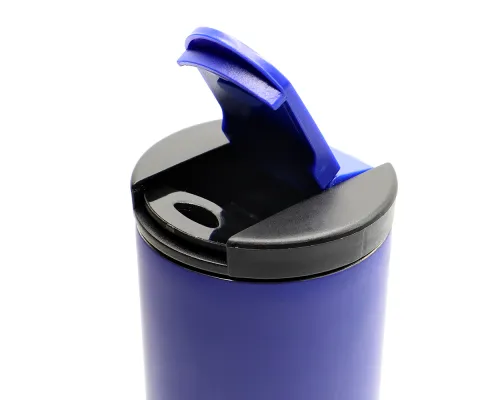 Термокружка с двойной металлической стенкой Rolly, софт-тач, синий