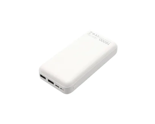 Внешний аккумулятор Vekta, 16000mAh, белый