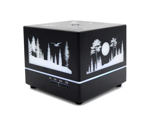 Светодиодный увлажнитель Wisdom с подсветкой гравировки, черный