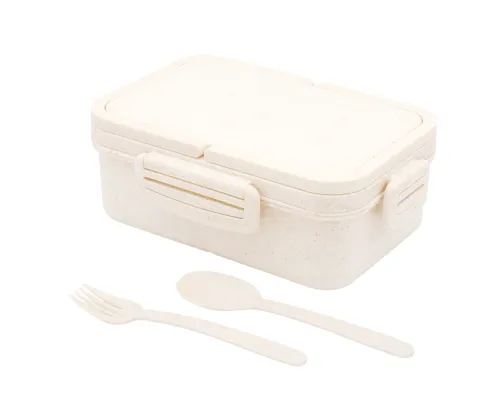 Ланчбокс (контейнер для еды) Inar из пшеничного волокна, бежевый.