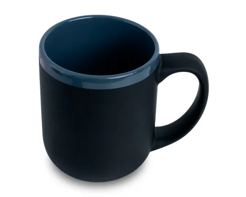 Кружка Barrel, софт-тач, чёрно-серая