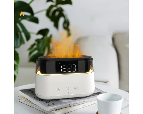 Светодиодный USB увлажнитель-ароматизатор Brava с часами с RGB подсветкой