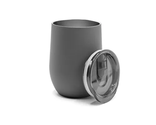 Термокружка с двойной стенкой SOFTO софт-тач, серая