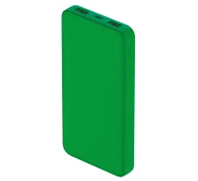 Внешний аккумулятор Polus, 10000 Mah, софт-тач покрытие, зеленый