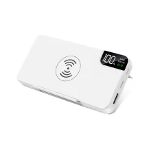 Внешний аккумулятор gPro QI, с беспроводной зарядкой 10000 mAh, белый
