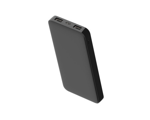 Внешний аккумулятор Polus, 10000 Mah, софт-тач покрытие, черный Внешний аккумулятор Polus, 10000 Mah, софт-тач покрытие, черный