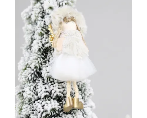 Новогоднее украшение рождественский ангел Бэгис, белый