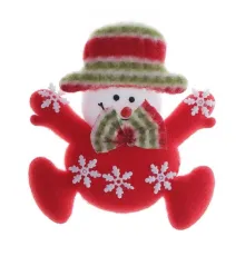 МЯГКИЙ МАГНИТ СНЕГОВИК СНЕЖИНКА 10 СМ 535394